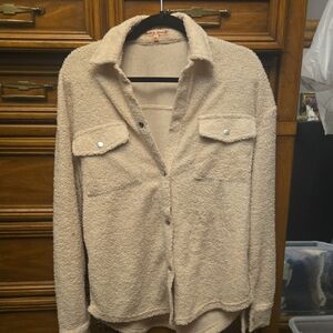 🎁Women's Oatmeal Textured Button Down Shirt